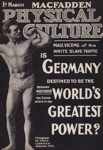 Copertina della rivista Physical Culture, gennaio 1913 da English Photographer
