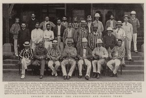 Cricket a Bombay, le squadre della Presidenza e dei Parsee da English Photographer