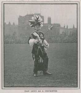Dan Leno come giocatore di cricket da English Photographer