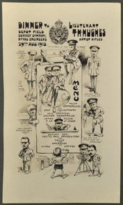 Cena per il Tenente T. H. Hughes, Artist Rifles, Depot Field Survey Company, Royal Engineers, 29 agosto 1918 da English Photographer