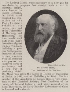 Dr Ludwig Mond, lo scopritore del nuovo gas da English Photographer