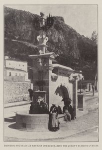 Fontana a Mentone che commemora il Giubileo di Diamante della Regina da English Photographer
