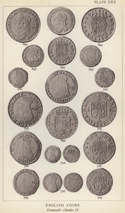 Monete inglesi, Cromwell, Carlo II (foto in bianco e nero) da English Photographer