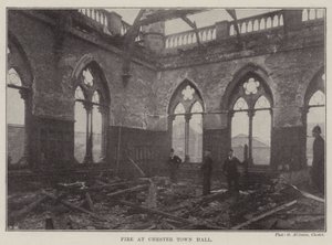 Incendio al municipio di Chester da English Photographer