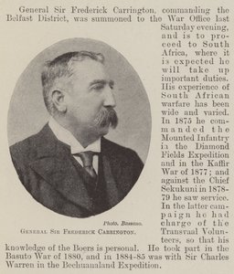 Generale Sir Frederick Carrington da English Photographer