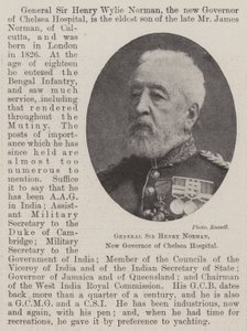 Generale Sir Henry Norman, nuovo governatore del Chelsea Hospital