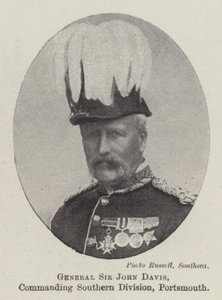 Generale Sir John Davis, comandante della Divisione Meridionale, Portsmouth da English Photographer