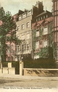 Casa di George Elliot, Cheyne Walk, Chelsea Embankment, Londra da English Photographer
