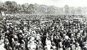 Grande dimostrazione per il voto alle donne a Hyde Park, 21 giugno 1908 da English Photographer