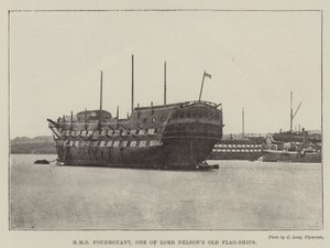 HMS Foudroyant, una delle vecchie navi ammiraglie di Lord Nelson