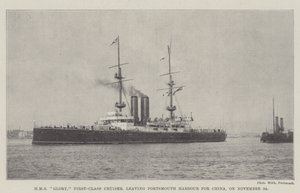 HMS Glory, incrociatore di prima classe, in partenza dal porto di Portsmouth per la Cina, il 24 novembre da English Photographer
