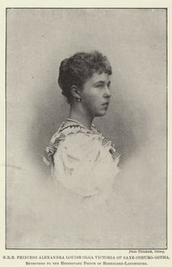 SAR Principessa Alexandra Louise Olga Victoria di Sassonia-Coburgo-Gotha, Promessa al Principe Ereditario di Hohenlohe-Langenburg da English Photographer