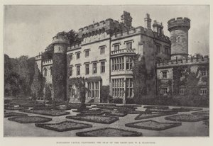 Castello di Hawarden, Flintshire, la residenza del Diritto Onorevole W E Gladstone da English Photographer