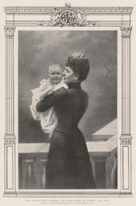 Sua Maestà la Regina Alessandra e il principe Enrico di Cornovaglia e York da English Photographer