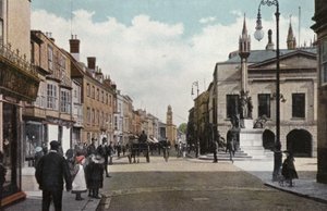 High Street e Memoriale della Regina Vittoria, Newport da English Photographer