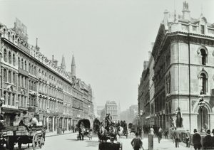 Holborn Viaduct, guardando a est, Città di Londra, 1875