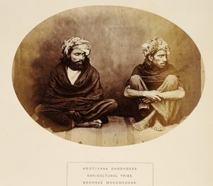Hootiyana Dhoondees, tribù agricola, Soonnee Mahomedani, Mooltan, da The People of India, di J. Forbes Watson, pubblicato 1868 (albumen print)