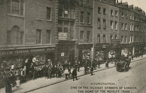 Houndsditch, una delle strade più trafficate di Londra, la casa del commercio di novità, Londra da English Photographer
