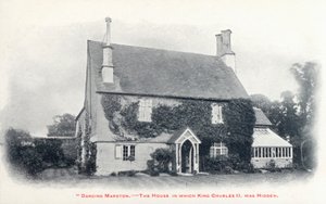 Casa nel villaggio di Long Marston, Gloucestershire, dove Re Carlo II fu nascosto dopo la sua fuga in seguito alla sconfitta del suo esercito nella battaglia di Worcester da English Photographer
