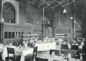 Palazzo del Parlamento, la Sala da Pranzo della Camera dei Comuni (foto in b/n) da English Photographer