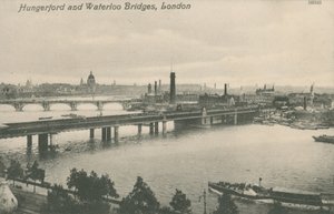 Ponti di Hungerford e Waterloo, Londra da English Photographer