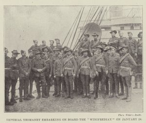 Yeomanry Imperiale che si imbarca sulla Winifredian il 28 gennaio