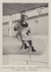 Sulle orme del padre, il principe Edoardo di York a bordo della HMS Crescent da English Photographer