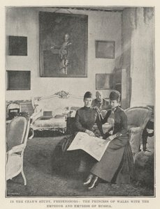 Nello Studio dello Zar, Fredensborg, la Principessa del Galles con l