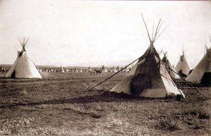Tende indiane, fotografate dai Royal Engineers sul quarantanovesimo parallelo