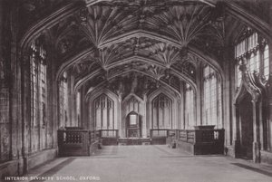 Interno della Scuola di Divinità, Oxford da English Photographer