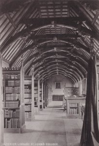 Interno della Biblioteca, St Johns College da English Photographer