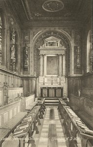 Interno, Cappella del Pembroke College, Oxford, Oxfordshire da English Photographer