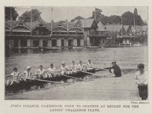 Jesus College, Cambridge, Equipaggio per competere a Henley per il Ladies Challenge Plate da English Photographer
