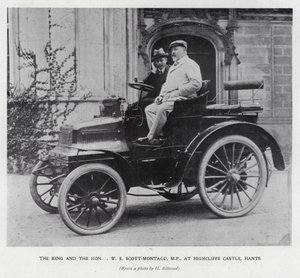 Re Edoardo VII con il deputato W E Scott-Montagu, al castello di Highcliffe, Hampshire da English Photographer