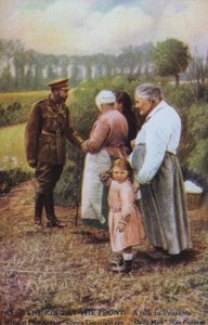 Re Giorgio V parla con i contadini francesi durante la Prima Guerra Mondiale da English Photographer
