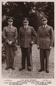 Re Giorgio V, il Principe di Galles e il Duca di York in uniforme dell