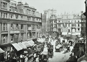 King William Street, guardando a nord, Città di Londra, 1895 da English Photographer
