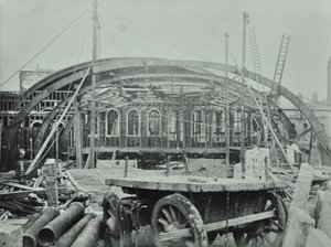 Kings Cross Station: lavori di costruzione in corso, 1862 da English Photographer