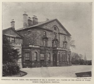 Kirkstall Grange, Leeds, la residenza del Sig. E Beckett, MP, visitata dal Principe di Galles durante il Festival Musicale