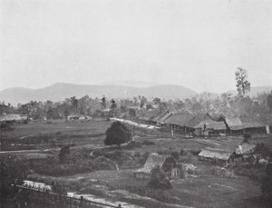 Kuala Lumpur nel 1884, sito degli attuali uffici governativi da English Photographer