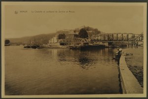 La Cittadella e confluenza di Sambre e Mosa, Namur, c.1914 da English Photographer