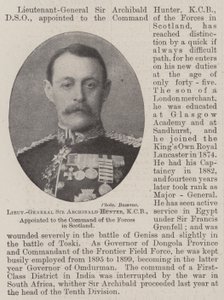 Tenente Generale Sir Archibald Hunter, KCB, nominato al comando delle forze in Scozia