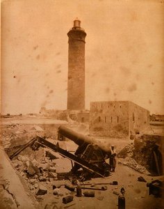 Forte del faro dopo il bombardamento di Alessandria da English Photographer
