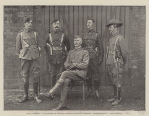 Lord Dunraven e ufficiali della 67ª compagnia degli Imperial Yeomanry (tiratori scelti), in partenza per il sud da English Photographer
