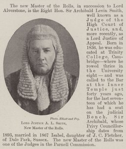 Lord Justice A L Smith, nuovo Maestro dei Rotoli
