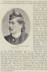Lord Lovat da English Photographer