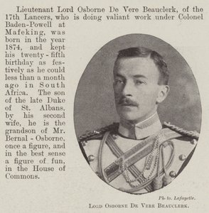 Lord Osborne De Vere Beauclerk da English Photographer