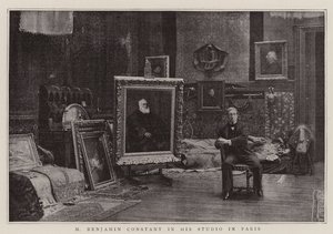M Benjamin Constant nel suo studio a Parigi da English Photographer