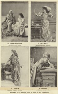 Madame Sara Bernhardt in alcuni dei suoi personaggi da English Photographer
