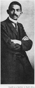 Mahatma Gandhi (1869-1948) come avvocato in Sudafrica, c.1900
